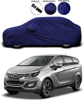 ANTHUB Car Cover For Mahindra Marazzo (With Mirror Pockets)(Blue)
