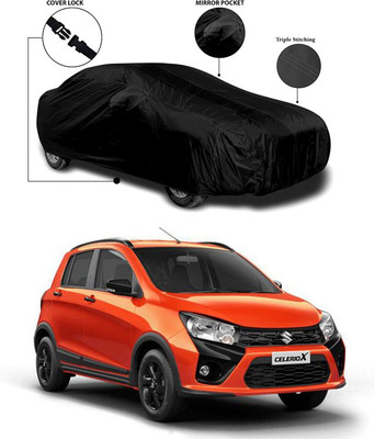 ANTHUB Car Cover For Maruti Suzuki Celerio X (With Mirror Pockets)(Black)