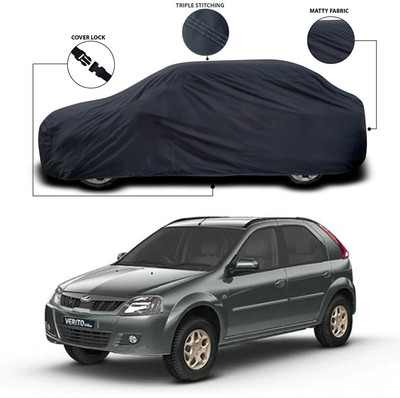 SEBONGO Car Cover For Mahindra Verito Vibe (Without Mirror Pockets)(Grey)