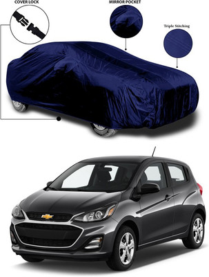 ANTHUB Car Cover For Chevrolet Spark (With Mirror Pockets)(Blue)