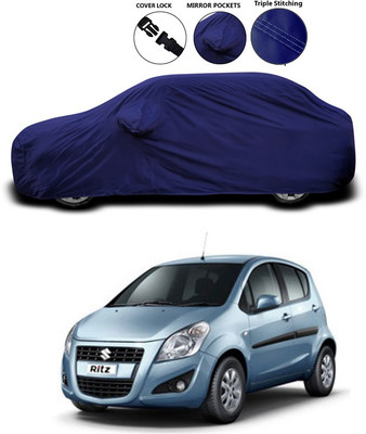 ANTHUB Car Cover For Maruti Suzuki Ritz (With Mirror Pockets)(Blue)