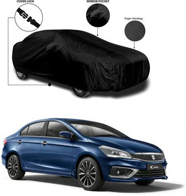 ANTHUB Car Cover For Maruti Suzuki Ciaz (With Mirror Pockets)(Black)