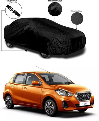 SEBONGO Car Cover For Nissan Go (With Mirror Pockets)(Black)