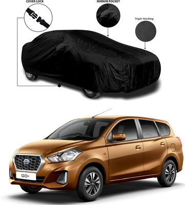 ANTHUB Car Cover For Nissan Go+ (With Mirror Pockets)(Black)