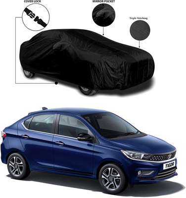 ANTHUB Car Cover For Tata Tigor (With Mirror Pockets)(Black)