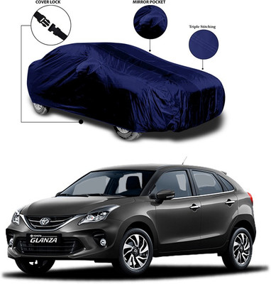 SEBONGO Car Cover For Toyota Glanza (With Mirror Pockets)(Blue)