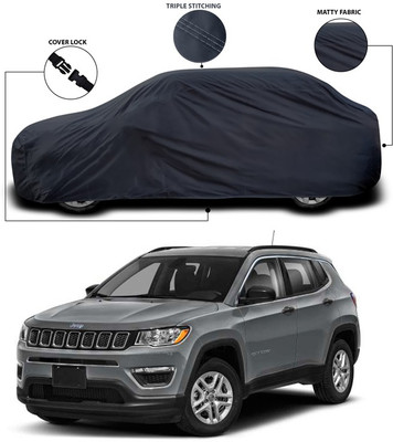 SEBONGO Car Cover For Jeep Compass (Without Mirror Pockets)(Grey)