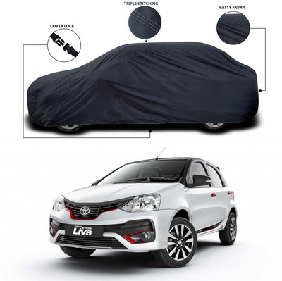 ANTHUB Car Cover For Toyota Etios Liva (Without Mirror Pockets)(Blue)