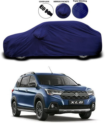 ANTHUB Car Cover For Maruti Suzuki XL6 (With Mirror Pockets)(Blue)