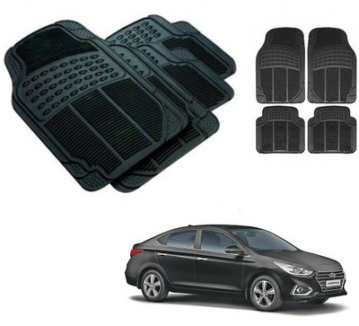 After cars Rubber 3D Mat For  Hyundai Verna(Black)