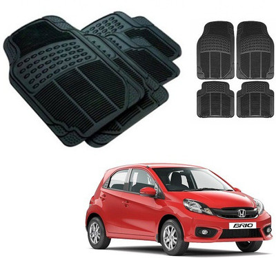 After cars Rubber 3D Mat For  Honda Brio(Black)
