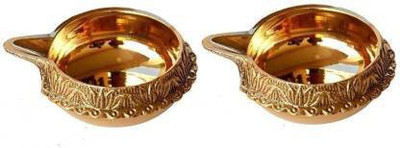 Rolimoli Table Diya Set Brass (Pack of 5) Table Diya Set(Height: 1 inch)
