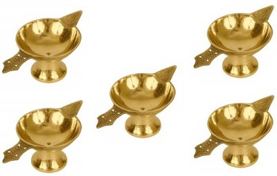 Stylewell Brass (Pack of 5) Table Diya(Height: 1.18 inch)