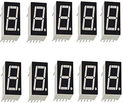 Cam cart Debug 7 Segment 1 Digit Red LED Display Lights Electronic Hobby Kit ( Pack of 10 ) Power Supply Electronic Hobby Kit