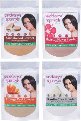 Panchkarma Ayurveda Herbal & Natural Sandalwood, Hibiscus, Orange Peel, Kaolin Clay Powder For Fairness Sun-Tan Acne-Spot Face Pack(400 g)