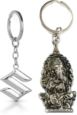 Meeko.com ganpati bappa morya and suzuki metal keychain 09 Key Chain
