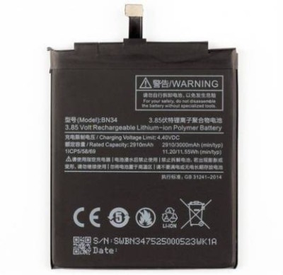 RD Traders Mobile Battery For  Xiaomi Redmi MI Mi Redmi Xiaomi Redmi 5A | BN34 | 3000mAh Mi Redmi Xiaomi Redmi 5A | BN34 | 3000mAh