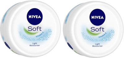 NIVEA Soft, Light Moisturising Cream, 300ml Pack of 2(600 ml)