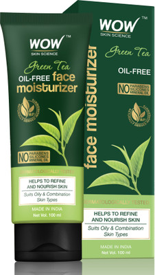 WOW SKIN SCIENCE Green Tea Face Moisturizer - OIL FREE - Quick Absorbing - Non Sticky - contains Green Tea Extract - for Refining & Nourishing Skin - No Parabens, Silicones & Mineral Oil - 100mL(100 ml) WOW SKIN SCIENCE Green Tea Face Moisturizer - OIL FREE - Quick Absorbing - Non Sticky - contains Green Tea Extract - for Refining & Nourishing Skin - No Parabens, Silicones & Mineral Oil - 100mL(100 ml)