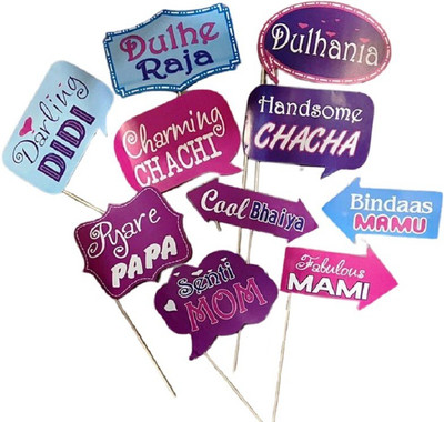 Rhythm DULHE RAJA FAMILY PHOTO BOOTH FOR WEDDING ANNIVERSARY PHOTOBOOTH Photo Booth Board(Wedding, Bachelorette)