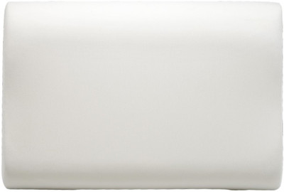 The White Willow Standard Size Cervical Contour Cooling Memory Foam, Gel Solid Orthopaedic Pillow Pack of 1(Off White)