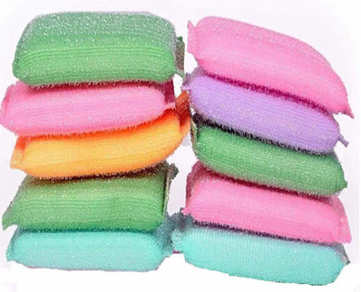 Style Freak Scratch Proof Kitchen Utensil Scrubber Pad Scrub Sponge(Regular, Pack of 10)