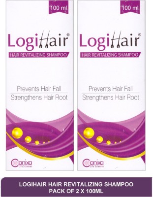 Logihair Hair Revitalizing Shampoo - anti hair loss and anti dandruff shampoo(pack of 2)100ml(200 ml)