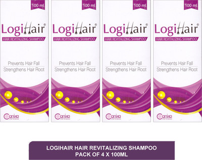 Logihair Hair Revitalizing Shampoo - best anti dandruff and deep conditioning shampoo(pack of 4)100ml(400 ml)