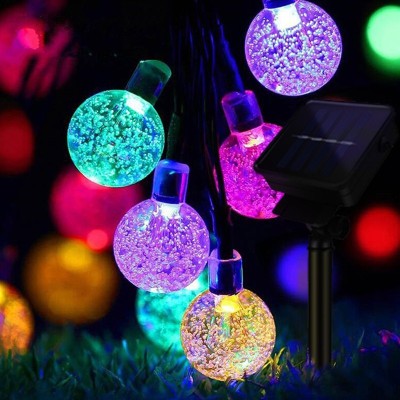 Epyz Solar lamp for Home String Lights 30 LED Decorative Lighting Crystal Ball for Garden, Home, Patio, Lawn, Party,Holiday,Indoor,Outdoor, Party Decorations Waterproof [ 20FT-Multi Color ] Solar Light Set(Free Standing Pack of 1)