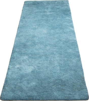 Westa Blue Polyester Runner(2 ft,  X 6 ft, Rectangle)