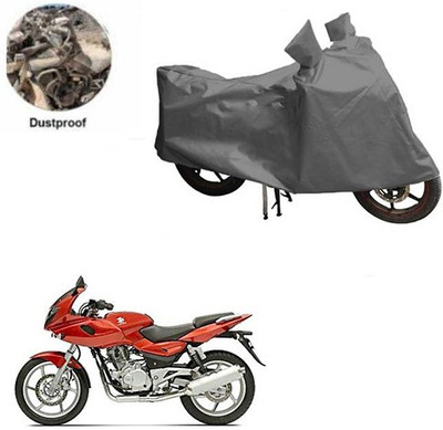 MOTOWORLD Waterproof Two Wheeler Cover for Bajaj(Pulsar 220 DTS-i, Grey)