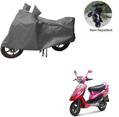 MOTOWORLD Waterproof Two Wheeler Cover for TVS(Scooty Pep+, Grey)