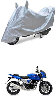 Z Tech Two Wheeler Cover for Bajaj(Pulsar 200 NS DTS-i, Silver)