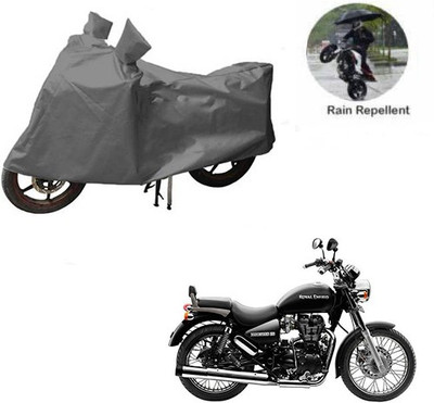 MOTOWORLD Waterproof Two Wheeler Cover for Royal Enfield(Thunderbird 500, Grey)