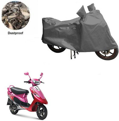 MOTOWORLD Waterproof Two Wheeler Cover for TVS(Scooty Pep+, Grey)