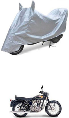 YOGE Two Wheeler Cover for Royal Enfield(Twin spark, Silver)