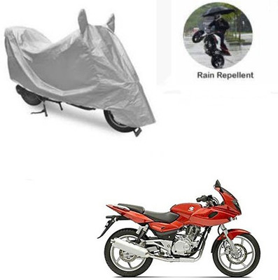 RPSENTTERPR Waterproof Two Wheeler Cover for Bajaj(Pulsar 220 DTS-i, Silver)
