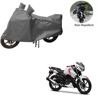 MOTOWORLD Waterproof Two Wheeler Cover for TVS(Apache RTR 160, Grey)