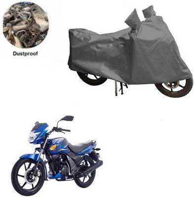 MOTOWORLD Waterproof Two Wheeler Cover for TVS(Flame SR125, Grey)