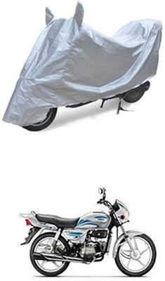 Z Tech Two Wheeler Cover for Hero(Splendor Plus, Silver)