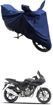 Z Tech Two Wheeler Cover for Bajaj(Pulsar 220 DTS-i, Blue)