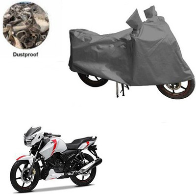 MOTOWORLD Waterproof Two Wheeler Cover for TVS(Apache RTR 160, Grey)