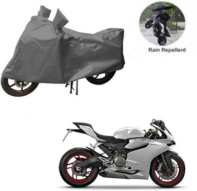 MOTOWORLD Waterproof Two Wheeler Cover for Ducati(899 Panigale, Grey)
