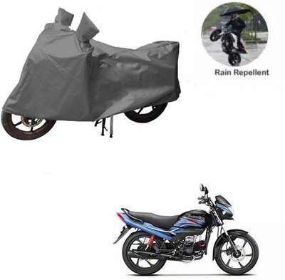 MOTOWORLD Waterproof Two Wheeler Cover for Hero(Passion Plus, Grey)