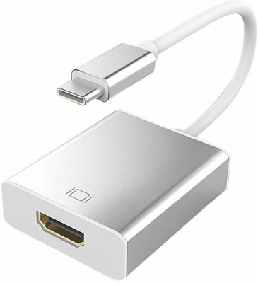 TERABYTE  TV-out Cable Type C to HDMI Adapter Male to Female Converter for MacBook, Laptop, Tablet(Silver, For TV)