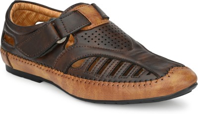 EEGO ITALY Men Sandals(Brown , 9)