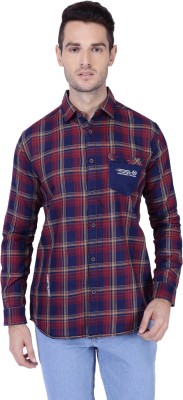 KUONS AVENUE Men Checkered Casual Red, Blue Shirt