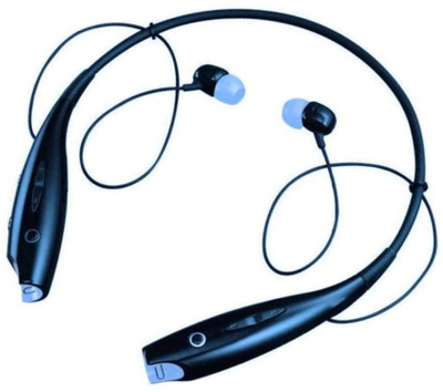 TECHOBUCKS stereo High bass Sound Bluetooth headphone Neckband A002 MP3 Player(Black, 0 Display)