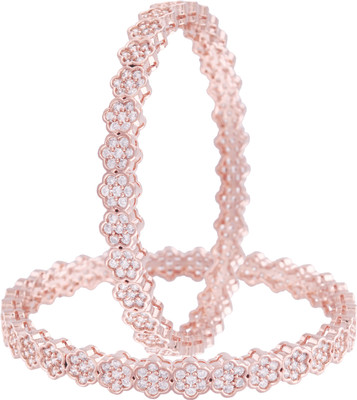 I Jewels Brass Bangle Set(Pack of 2)