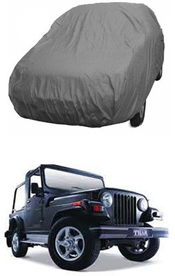 THE REAL ARV Car Cover For Mahindra Thar (With Mirror Pockets)(Grey)